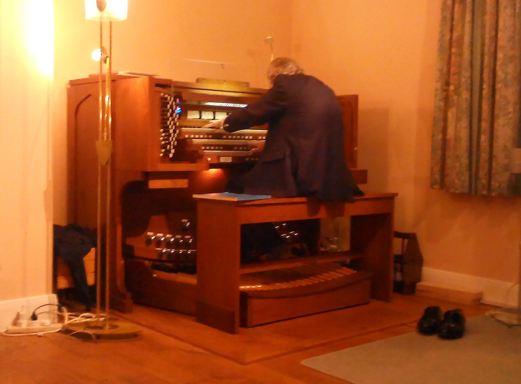 Image: Peter playing the organ