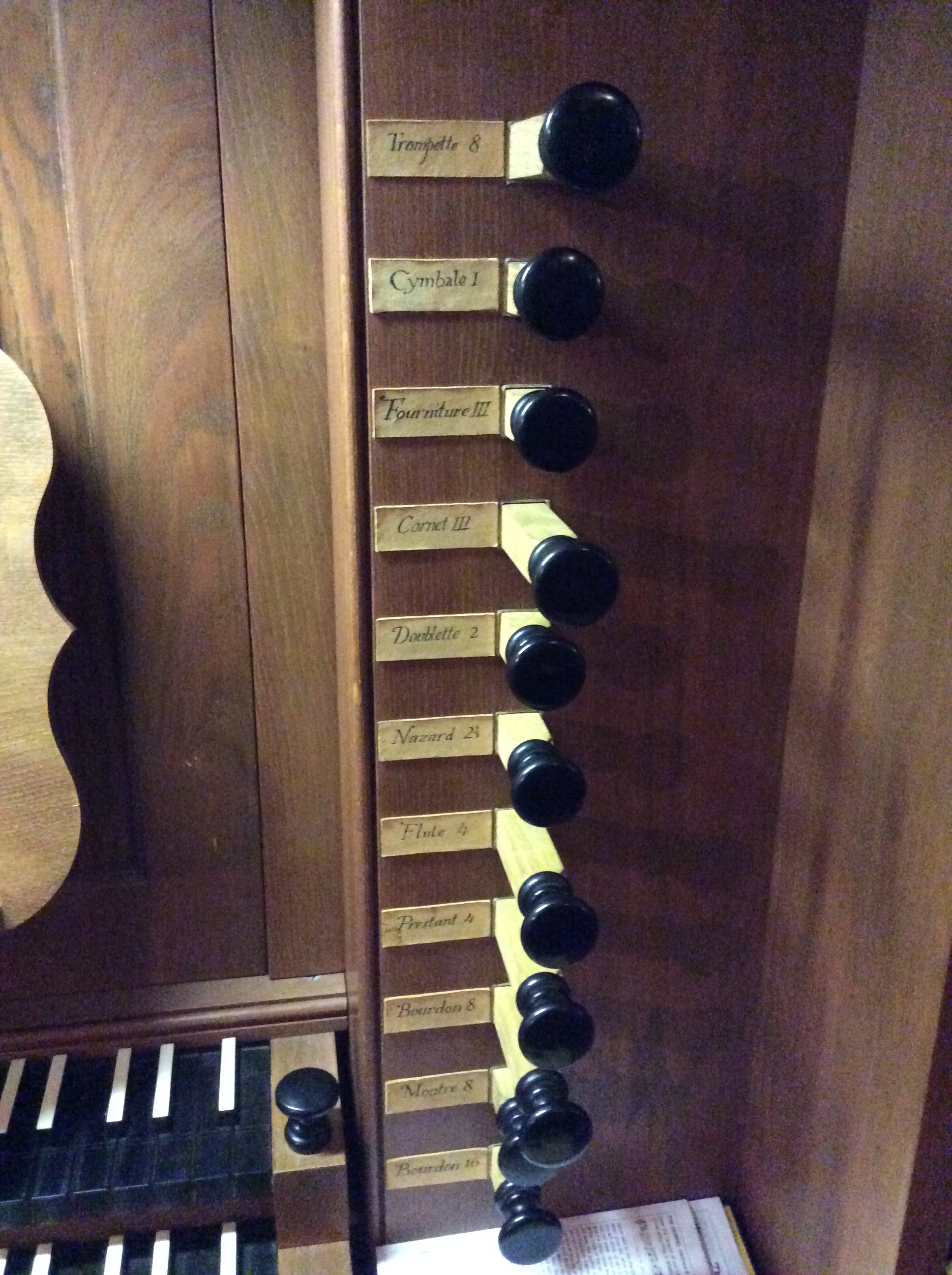 Image: Grand Orgue stops 