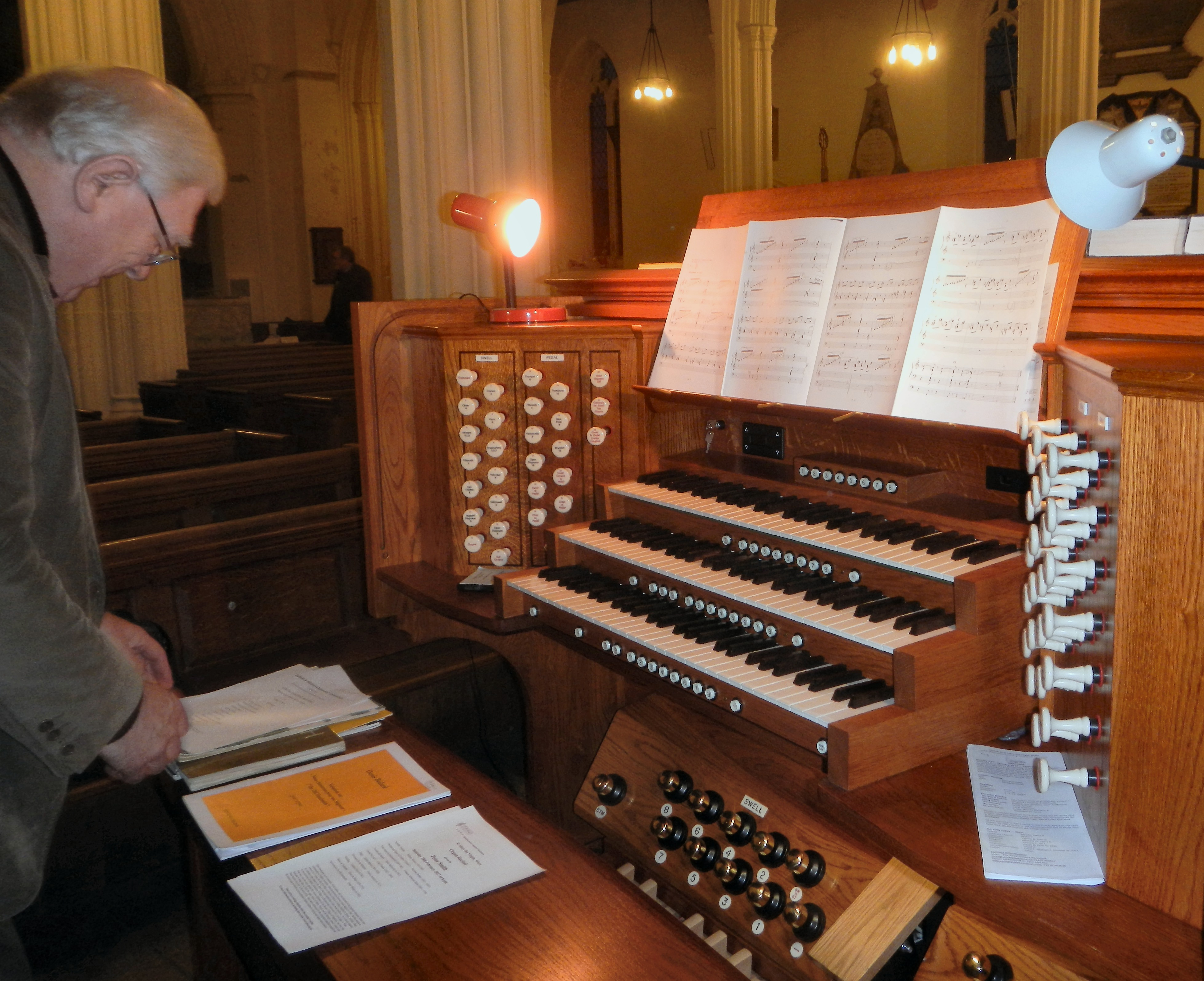 Image: Peter Smith at the console