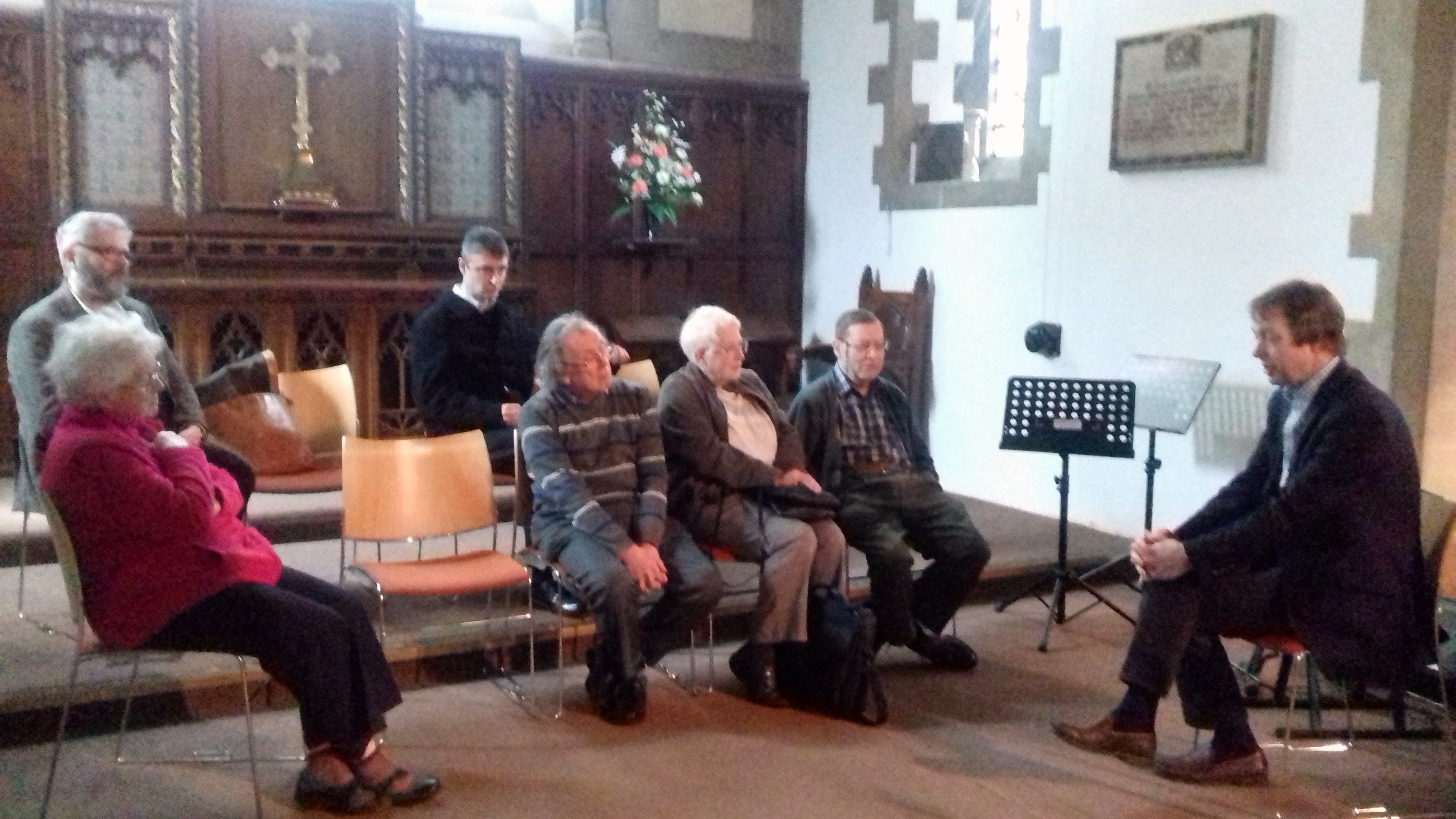 Image: Simon Williams speaking about the RCO Certificate of Accredited Membership at Christ Church Cockfosters
