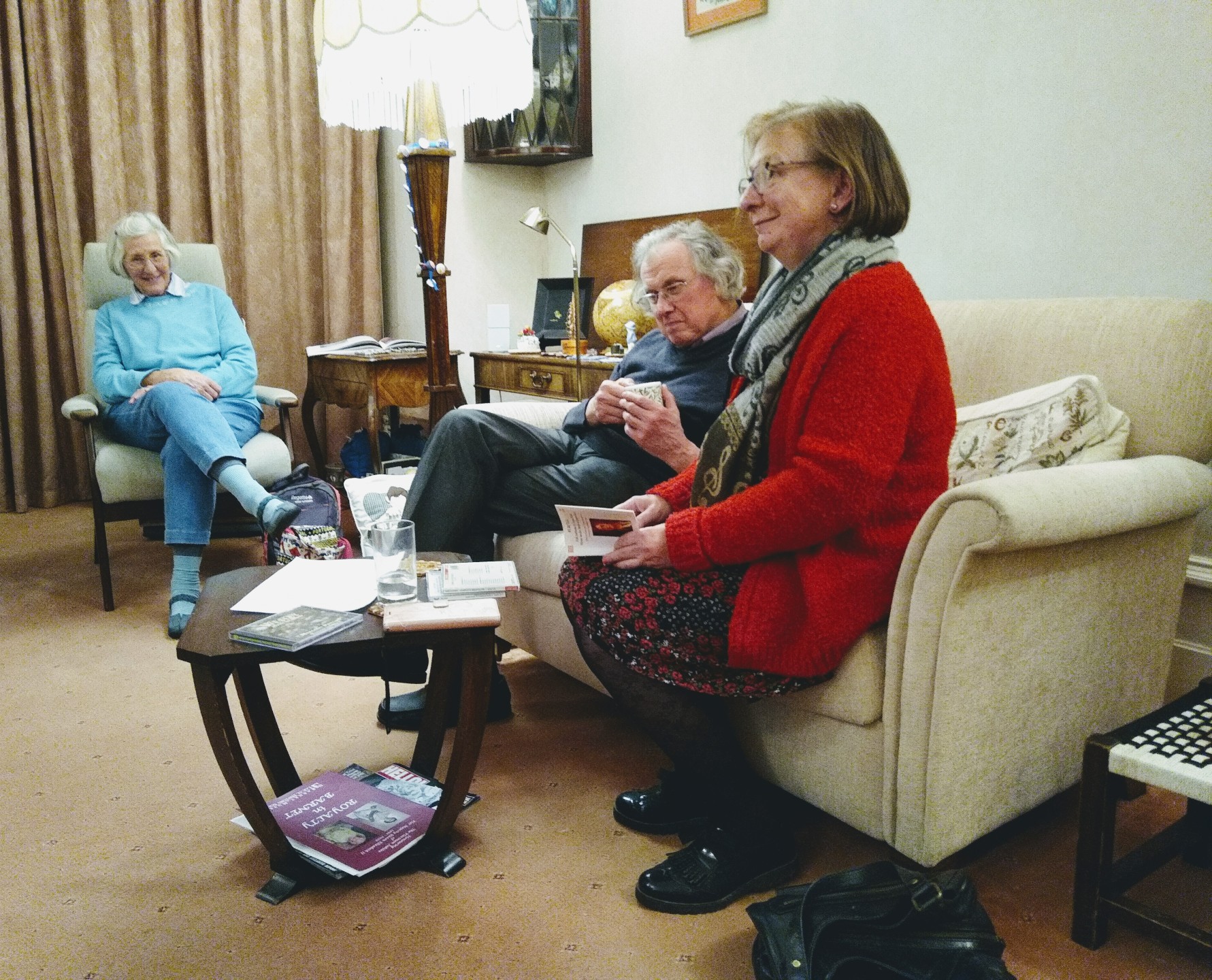 Image: EDOA members listening to music