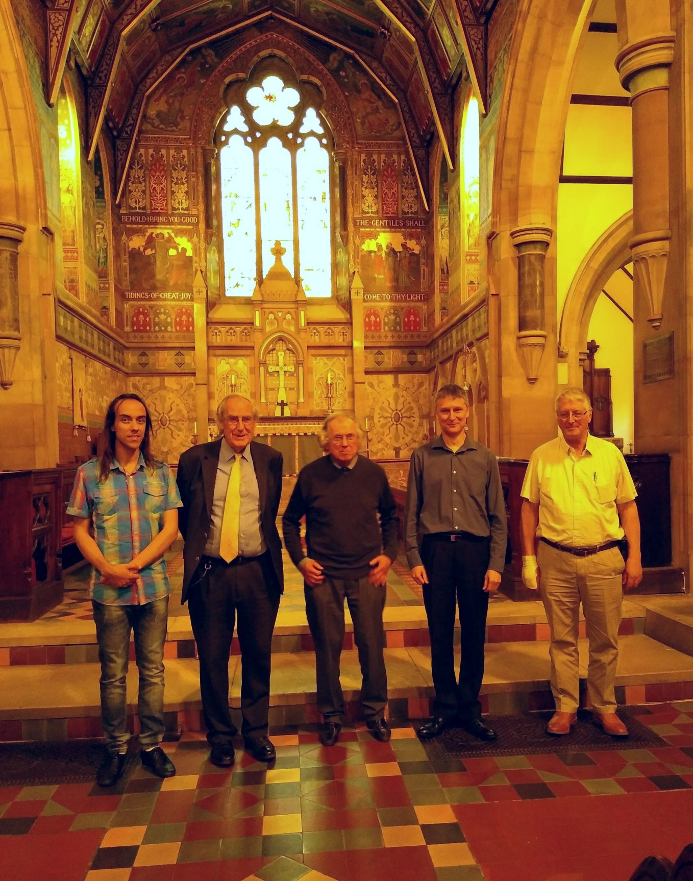 Image: recitalists by the chancel steps 1