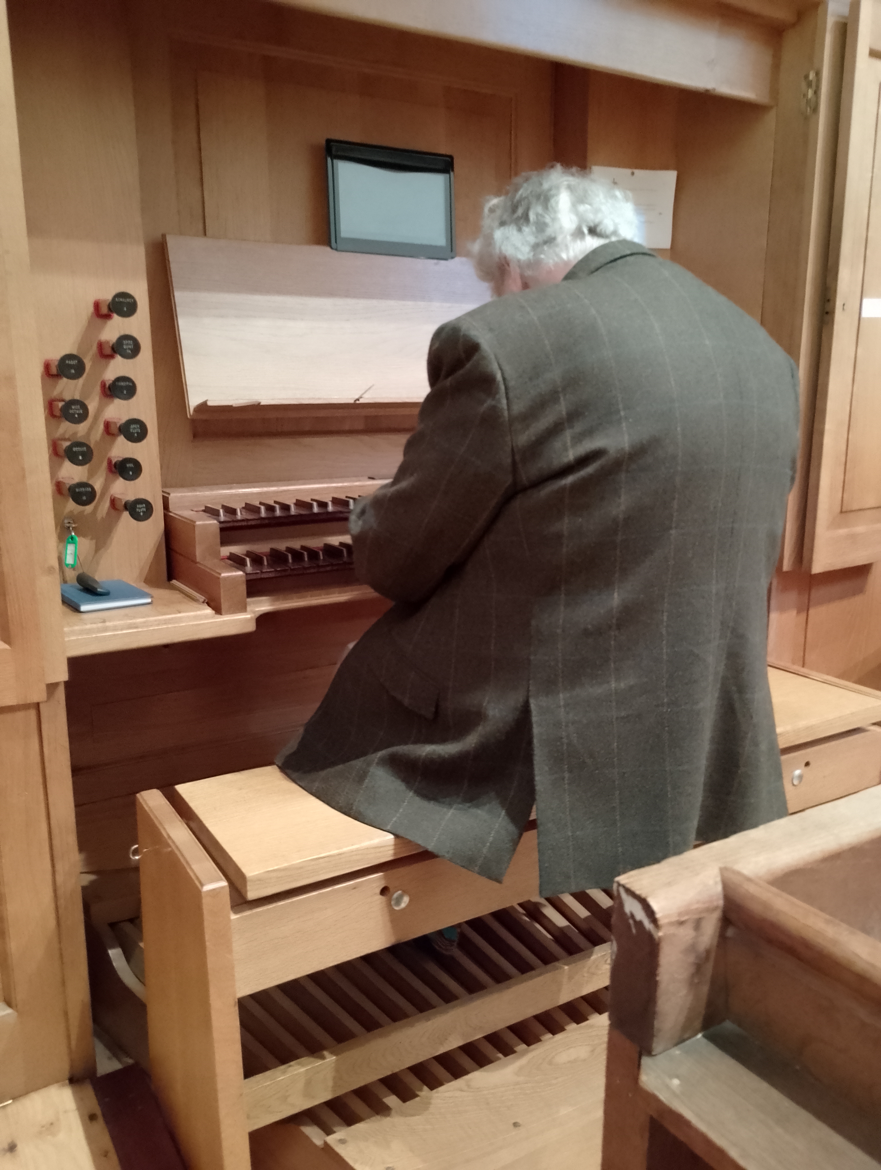 Image: Peter playing at St Michael's Church, St Albans